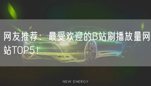 网友推荐：最受欢迎的B站刷播放量网站TOP5！